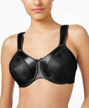 バリ レディース ブラジャー アンダーウェア Minimizer Satin Tracings Comfort Strap Underwire Bra 3562 Black