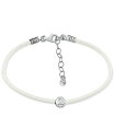 ジャーニ ベルニーニ レディース ブレスレット・バングル・アンクレット アクセサリー Cubic Zirconia Bezel Cord Ankle Bracelet in Sterling Silver Created for Macys White(4)