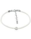 ジャーニ ベルニーニ レディース ブレスレット・バングル・アンクレット アクセサリー Cubic Zirconia Bezel Cord Ankle Bracelet in Sterling Silver Created for Macys White