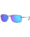 マウイジム レディース サングラス・アイウェア アクセサリー Unisex Polarized Sunglasses MJ000670 Ohai 59 Gunmetal