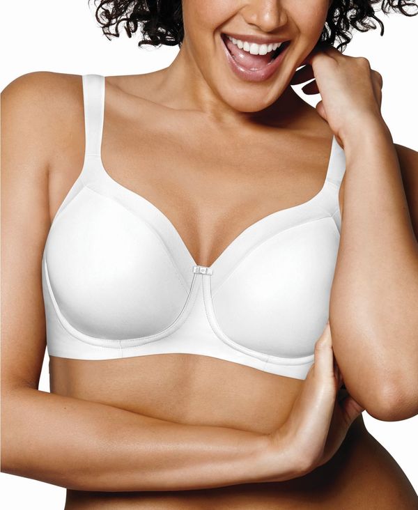 プレイテックス レディース ブラジャー アンダーウェア Women's Secrets Shapes & Supports Balconette Full Figure Wirefree Bra US4824 White