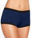 メイデンフォーム レディース パンツ アンダーウェア Microfiber Boyshort Underwear 40760 Navy with Black