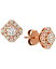 ル ヴァン レディース ピアス・イヤリング アクセサリー Diamond Halo Square Stud Earrings (3/4 ct. t.w.) in 14k Rose Gold or 14k Yellow Gold Rose Gold