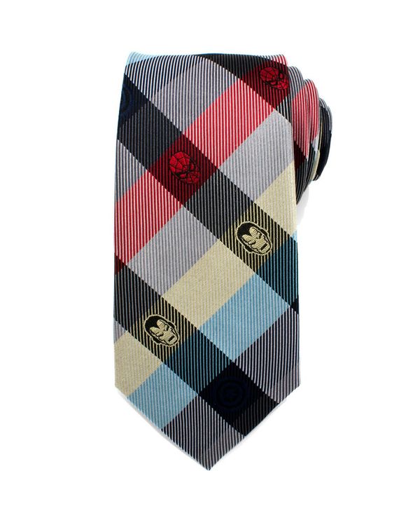 }[x Y lN^C ANZT[ Comics Plaid Men's Tie Multi