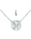 ジャーニ ベルニーニ レディース ブレスレット・バングル・アンクレット アクセサリー Cubic Zirconia Butterfly Disc Pendant Necklace 16 + 2 extender Sterling Silver