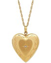 C^A S[h fB[X lbNXE`[J[Ey_ggbv ANZT[ Diamond Accent Heart Locket Pendant Necklace in 10k Gold Yellow Gold