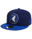 ニューエラ メンズ 帽子 アクセサリー Minnesota Timberwolves Basic 2 Tone 59FIFTY Fitted Cap Navy/...