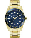 uo Y rv ANZT[ Men's Classic Gold-Tone Stainless Steel Bracelet Watch 43mm Gold-tone