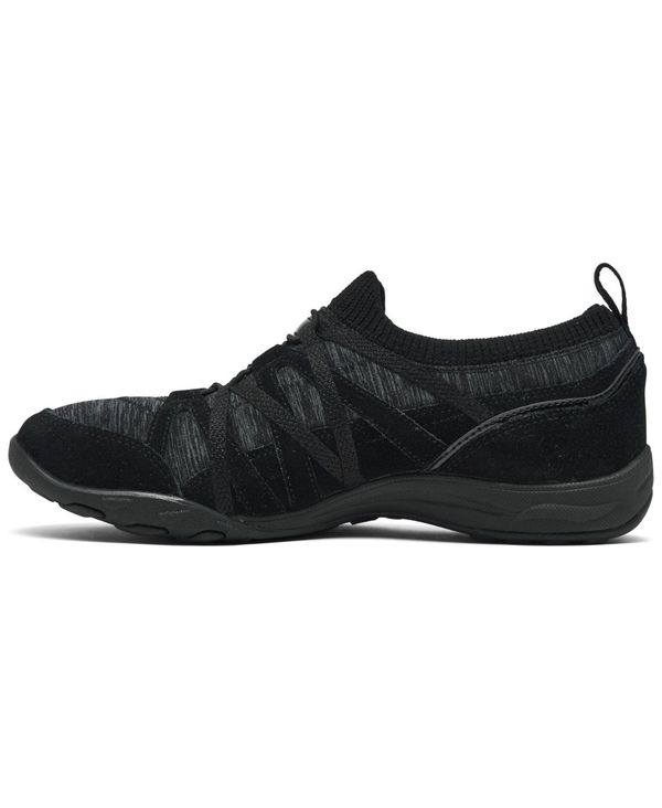 スケッチャーズ レディース スニーカー シューズ Women's Arch Fit Comfy - Bold Statement Slip-On Walking Sneakers from Finish Line Black