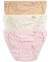 ジョッキー レディース パンツ アンダーウェア Elance String Bikini Underwear 3 Pack 1483 Ivory/Sand/Pink Pearl