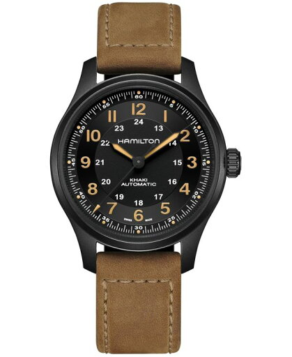 ハミルトン メンズ 腕時計 アクセサリー Men's Swiss Automatic Khaki Field Brown Leather Strap Watch 42mm None ハミルトン メンズ 腕時計 アクセサリー Men's Swiss Automatic Khaki Field Brown Leather Strap Watch 42mm None