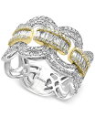 エフィー レディース リング アクセサリー Duo by EFFY Diamond Statement Ring (1-1/10 ct. t.w.) in 14k White and Yellow Gold Two-Tone