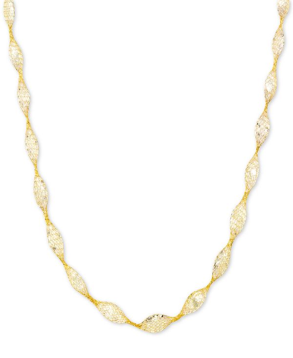 C^A S[h fB[X lbNXE`[J[Ey_ggbv ANZT[ Cubic Zirconia Mesh Link 18 Collar Necklace in 14k Gold Yellow Gold