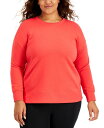 イデオロギー レディース シャツ トップス Plus Size Sweatshirt Island Sunset
