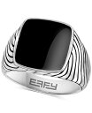 GtB[ Y O ANZT[ EFFY&reg; Men's Onyx Ring in Sterling Silver Sterling Silver