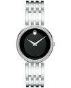 oh fB[X rv ANZT[ Women's Swiss Esperanza Diamond (1/4 ct. t.w.) Stainless Steel Bracelet Watch 28mm 0607052 Silver