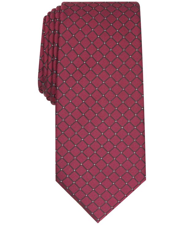 At@j Y lN^C ANZT[ Men's Malone Grid Slim Tie Red