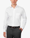 ヴァンハウセン メンズ シャツ トップス Men's Classic/Regular Fit Stretch Wrinkle Free Sateen Dress Shirt White