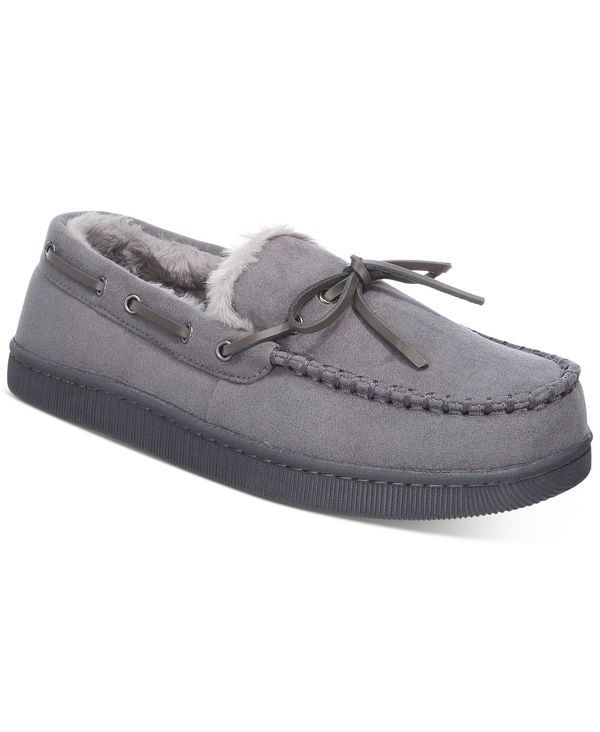 Nu[ Y T_ V[Y Men's Moccasin Slippers Grey