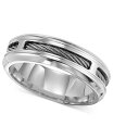 トリトン メンズ リング アクセサリー Men's Stainless Steel Ring Comfort Fit Cable Wedding Band Steel|詳細画像