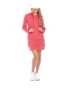 ホワイトマーク レディース ワンピース トップス Women's Hoodie Sweatshirt Dress Medium Red