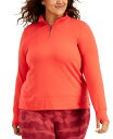 イデオロギー レディース パーカー・スウェット アウター Plus Size Quarter-Zip Sweatshirt Island Sunset