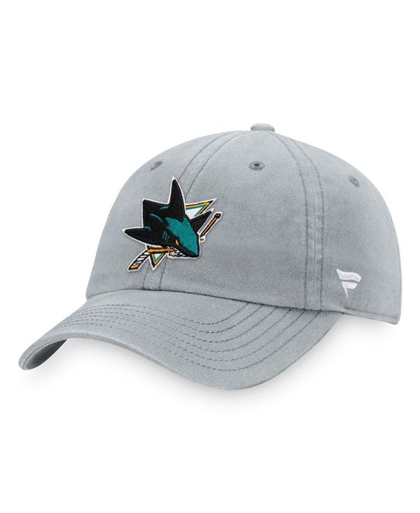 ファナティクス メンズ アクセサリー 帽子 ロゴ Fanatics Men's Gray San Jose Sharks Core Primary Logo Adjustable Hat Gray グレー