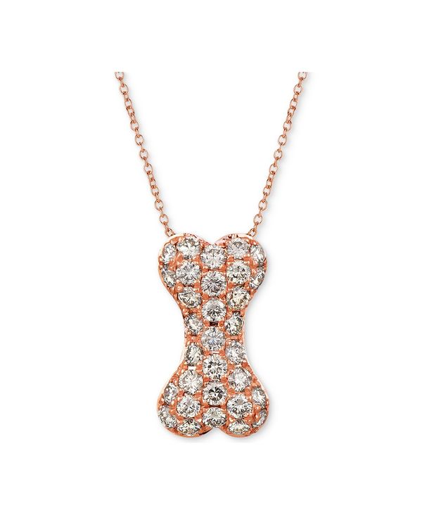  @ fB[X lbNXE`[J[Ey_ggbv ANZT[ Nude Diamond Dog Bone 20 Pendant Necklace (1 ct. t.w.) in 14k Rose Gold Rose Gold