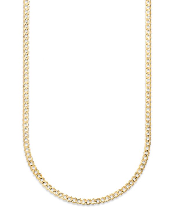 C^A S[h fB[X lbNXE`[J[Ey_ggbv ANZT[ Curb Chain 22 Necklace (3-3/5mm) in Solid 14k Gold No Color