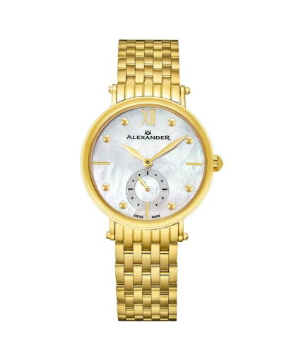 ストゥーリング レディース 腕時計 アクセサリー Alexander Watch A201B-02 Ladies Quartz Small-Second Watch with Yellow Gold Tone Stainless Steel Case on Yellow Gold Tone Stainless Steel Bracelet Gold ストゥーリング レディース 腕時計 アクセサリー Alexander Watch A201B-02 Ladies Quartz Small-Second Watch with Yellow Gold Tone Stainless Steel Case on Yellow Gold Tone Stainless Steel Bracelet Gold