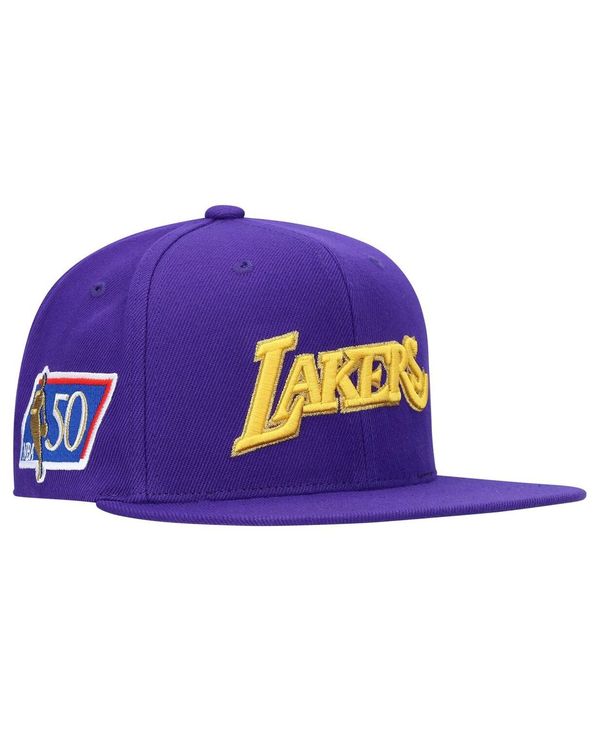 ミッチェル＆ネス ミッチェル&ネス メンズ 帽子 アクセサリー Men's Purple Los Angeles Lakers 50th Anniversary Snapback Hat Purple