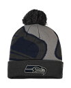 ニューエラ メンズ 帽子 アクセサリー Men 039 s Graphite Seattle Seahawks Logo Whiz Redux Cuffed Knit Hat Graphite