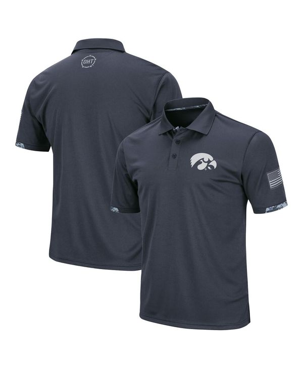 コロシアム メンズ ポロシャツ トップス Men's Big and Tall Charcoal Iowa Hawkeyes OHT Military-Inspired Appreciation Digital Camo Polo Shirt Charcoal