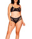 ホーティ レディース パンツ アンダーウェア Frankie Plus Size Seamless Bra Set with diamond Mesh Mid-...