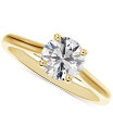 フォーエバーマーク レディース リング アクセサリー Diamond Round-Cut Cathedral Solitaire Engagement Ring (1/2 ct. t.w.) Yellow Gold(4)