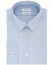 JoNC Y Vc gbvX Calvin Klein Men's STEEL Slim-Fit Non-Iron Performance Stretch Blue Check Dress Shirt Bluebird