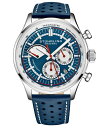 XgD[O Y rv ANZT[ Men's Blue Leather Strap Watch 42mm Blue