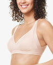 ワーナーズ レディース ブラジャー アンダーウェア Women's No Side Effects Wire Free Backsmoothing Contour Bra RA2231A Rosewater(4)