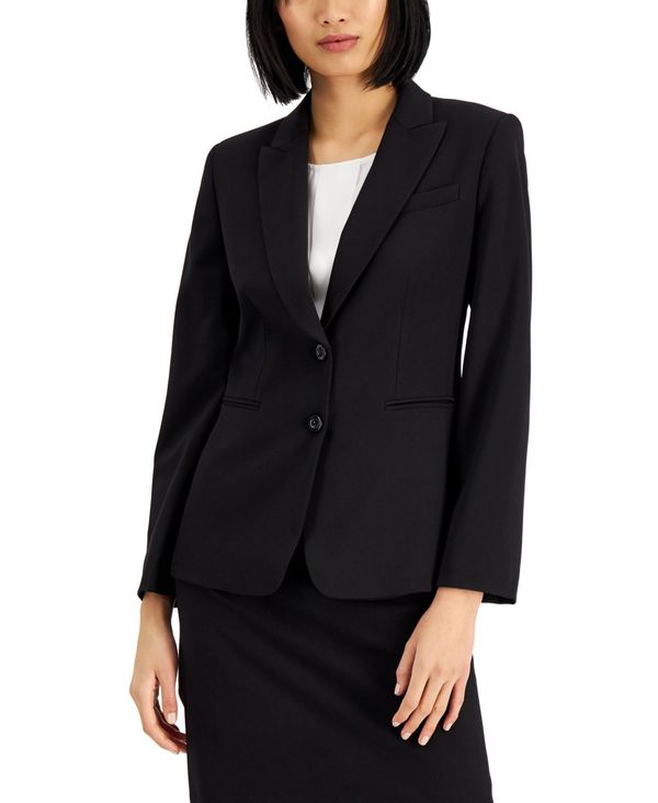 タハリエーエスエル レディース ジャケット・ブルゾン アウター Notched Two-Button Blazer Black