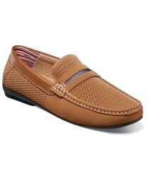 ステイシーアダムス メンズ スリッポン・ローファー シューズ Men's Corby Moccasin Toe Saddle Slip-on Shoes Tan