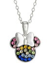 fBYj[ fB[X lbNXE`[J[Ey_ggbv ANZT[ Children's Rainbow Crystal Minnie Mouse 18 Pendant Necklace in Sterling Silver Sterling Silver