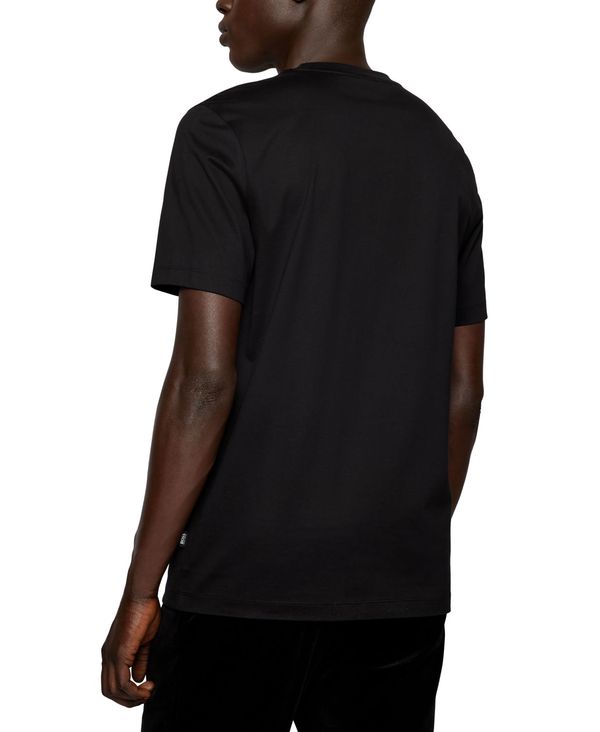 定番特価 ヒューゴボス メンズ Tシャツ トップス BOSS Men's Organic-Cotton T-Shirt Black：ReVida 店 定番NEW