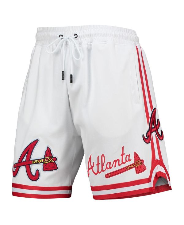 在庫最安値 プロスタンダード メンズ ハーフパンツ・ショーツ ボトムス Men's White Atlanta Braves Team Logo Shorts White:ReVida 店 得価最新品