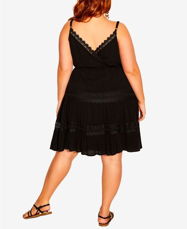 得価超激安 シティーシック レディース ワンピース トップス Trendy Plus Size Sunset Dream Midi Dress Black：ReVida 店 新作正規品