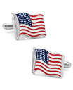 JtNX Y JtX{^ ANZT[ Waving American Flag Cufflinks Red