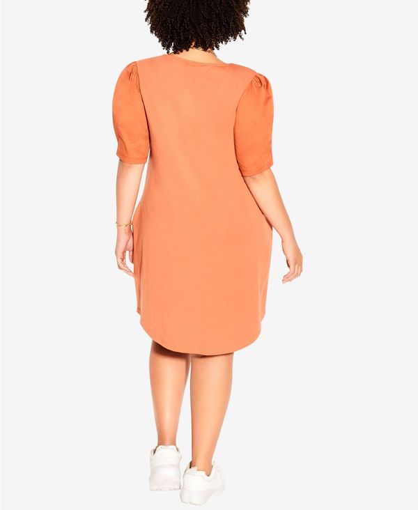 特価NEW シティーシック レディース ワンピース トップス Trendy Plus Size City Seeker Dress Tawny:ReVida 店 格安豊富な