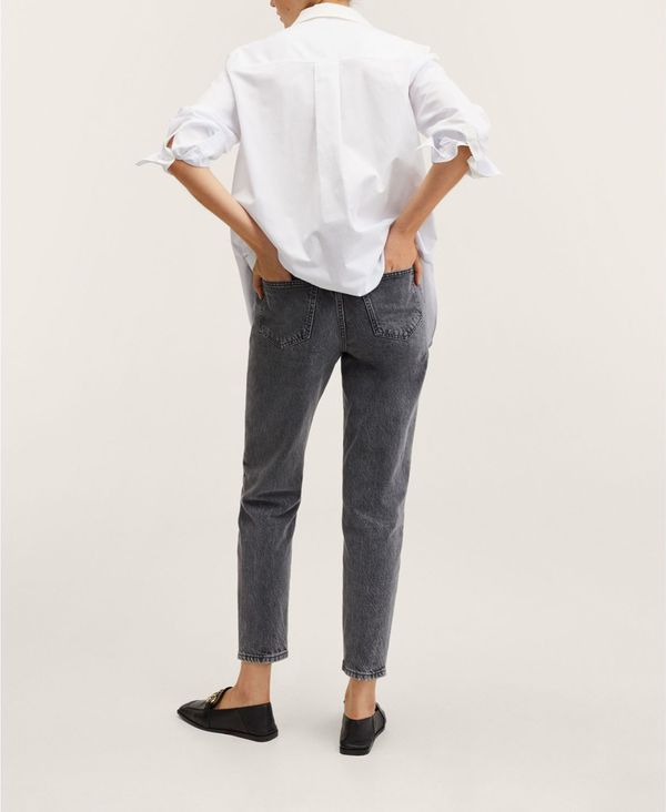 低価格安 マンゴ レディース デニムパンツ ボトムス Women's Mom Jeans Open Gray:ReVida 店 2022特価