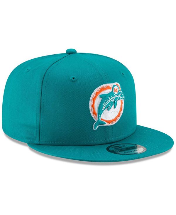 大得価低価 ニューエラ メンズ 帽子 アクセサリー Men's Miami Dolphins Throwback 9FIFTY Adjustable Snapback Cap Aqua：ReVida 店 大特価特価