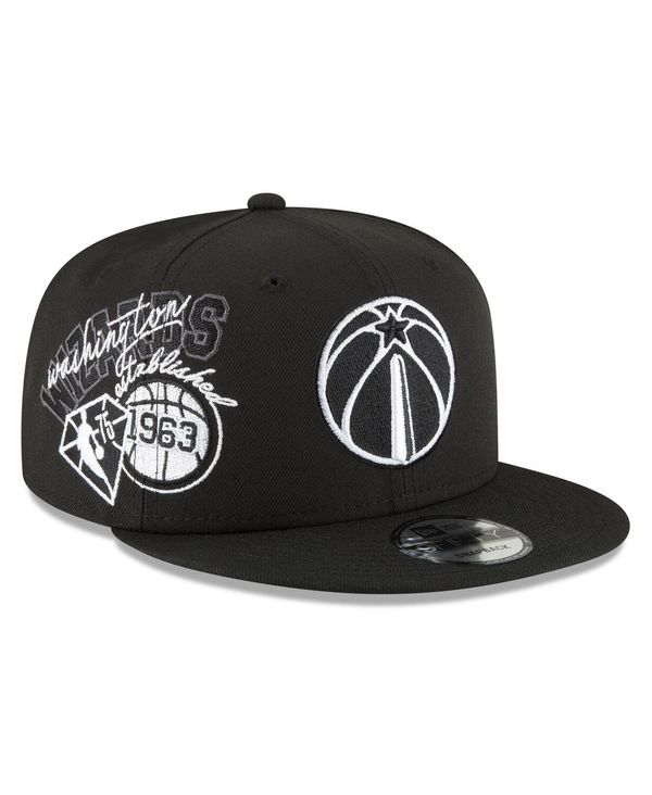 格安爆買い ニューエラ メンズ 帽子 アクセサリー Men's Black Washington Wizards Back Half 9FIFTY Snapback Adjustable Hat Black:ReVida 店 超激得定番