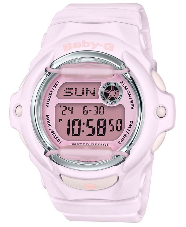 ジーショック レディース 腕時計 アクセサリー Women s Digital Pink Resin Strap Watch 42.6mm Pink